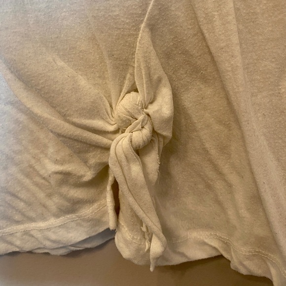 Zara Oversized White T-Shirt With Tie Detail Youth Size S - Picture 2 of 4